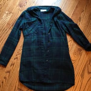 Plaid flannel tunic